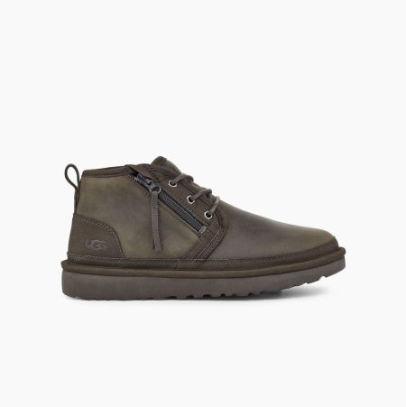 UGG Neumel Zip Black Olive Lace-up Boots for Men (NMAI24306)